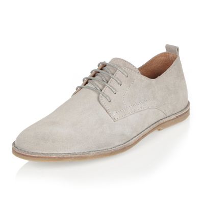 Grey suede desert shoes
